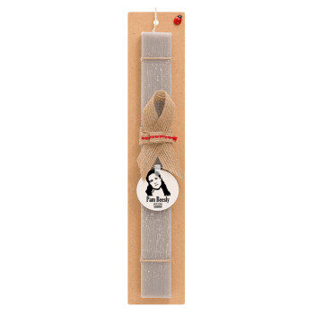 The office Pam Beesly, Easter Set, wooden keychain & scented Easter candle flat (30cm) (GRAY)