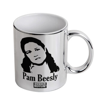 The office Pam Beesly, Mug ceramic, silver mirror, 330ml