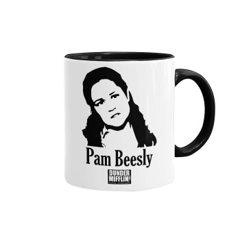 The office Pam Beesly, Mug colored black, ceramic, 330ml