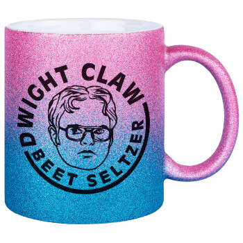 The office Dwight Claw (beet seltzer), Κούπα Χρυσή/Μπλε Glitter, κεραμική, 330ml