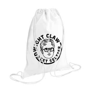 The office Dwight Claw (beet seltzer), Backpack pouch GYMBAG white (28x40cm)