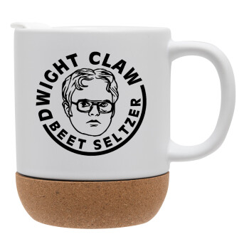 The office Dwight Claw (beet seltzer), Ceramic coffee mug Cork (MAT), 330ml (1pcs)