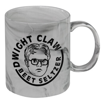 The office Dwight Claw (beet seltzer), Mug ceramic marble style, 330ml