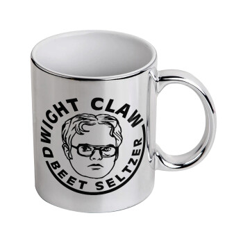 The office Dwight Claw (beet seltzer), Mug ceramic, silver mirror, 330ml
