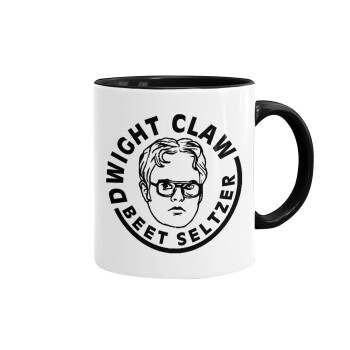 The office Dwight Claw (beet seltzer), Κούπα χρωματιστή μαύρη, κεραμική, 330ml
