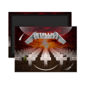 Metallica  master of puppets cover, Ορθογώνιο μαγνητάκι ψυγείου διάστασης 9x6cm