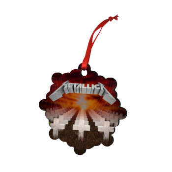 Metallica  master of puppets cover, Christmas ornament snowflake wooden 7.5cm