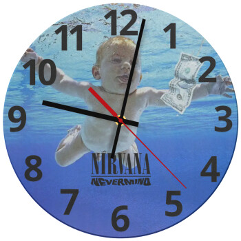 Nirvana nevermind, Ρολόι τοίχου γυάλινο (30cm)