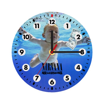 Nirvana nevermind, Wooden wall clock (20cm)
