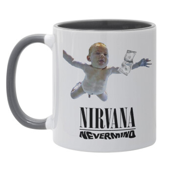 Nirvana nevermind, Mug colored grey, ceramic, 330ml