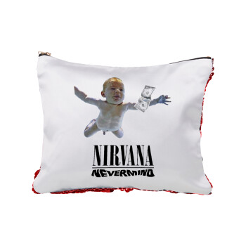 Nirvana nevermind, Τσαντάκι νεσεσέρ με πούλιες (Sequin) Κόκκινο