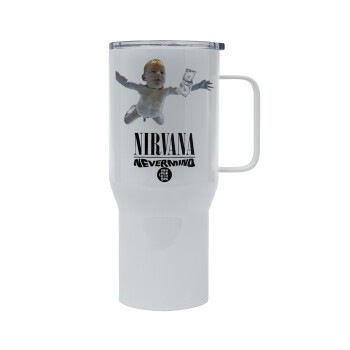 Nirvana nevermind, Mega Stainless steel Tumbler with lid, double wall 750L