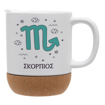 Ζώδια Σκορπιός, Ceramic coffee mug Cork (MAT), 330ml (1pcs)