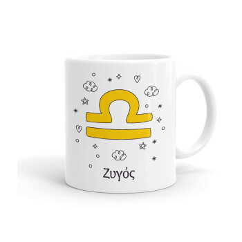 Ζώδια Ζυγός, Ceramic coffee mug, 330ml (1pcs)