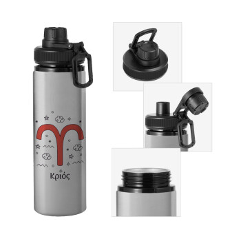 Ζώδια Κριός, Metallic water bottle with safety cap, 850ml aluminum