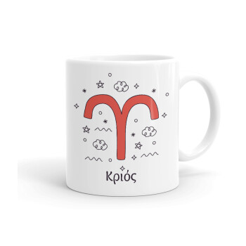 Ζώδια Κριός, Ceramic coffee mug, 330ml (1pcs)