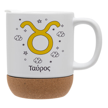 Ζώδια Ταύρος, Ceramic coffee mug Cork (MAT), 330ml (1pcs)