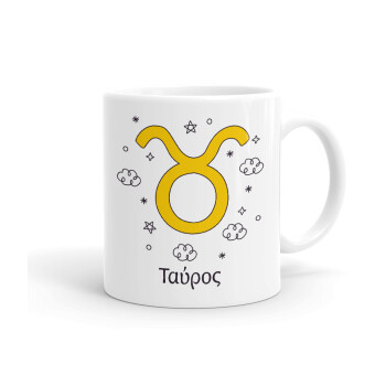 Ζώδια Ταύρος, Ceramic coffee mug, 330ml (1pcs)