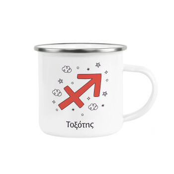 Ζώδια Τοξότης, Metallic enamel cup white 360ml