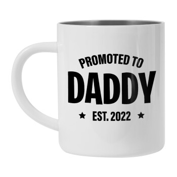 Promoted to Daddy, Mug Stainless steel double wall 450ml