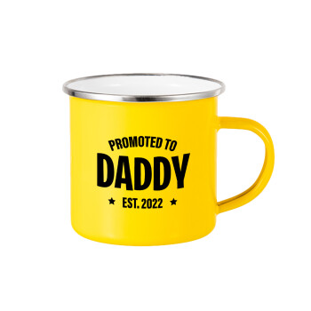 Promoted to Daddy, Yellow Enamel Metallic Cup 360ml