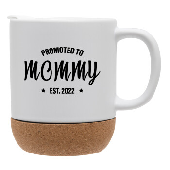 Promoted to Mommy, Ceramic coffee mug Cork (MAT), 330ml (1pcs)