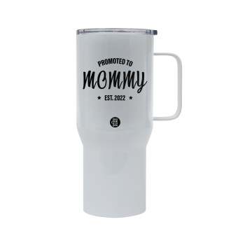 Promoted to Mommy, Mega Stainless steel Tumbler with lid, double wall 750L