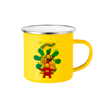 teletubbies, Yellow Enamel Metallic Cup 360ml