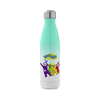 teletubbies Tinky-Winky, Dipsy, Laa Laa and Po, Metal mug thermos Green/White (Stainless steel), double wall, 500ml