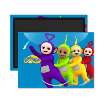 teletubbies Tinky-Winky, Dipsy, Laa Laa and Po, Ορθογώνιο μαγνητάκι ψυγείου διάστασης 9x6cm