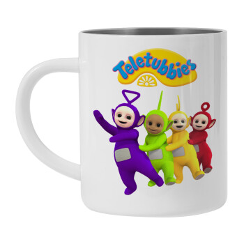 teletubbies Tinky-Winky, Dipsy, Laa Laa and Po, Mug Stainless steel double wall 450ml