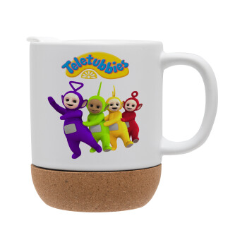 teletubbies Tinky-Winky, Dipsy, Laa Laa and Po, Ceramic coffee mug Cork (MAT), 330ml (1pcs)