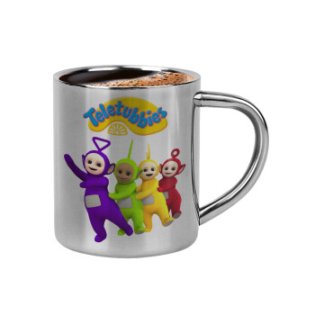 teletubbies Tinky-Winky, Dipsy, Laa Laa and Po, Double-wall metal cup for espresso (220ml)