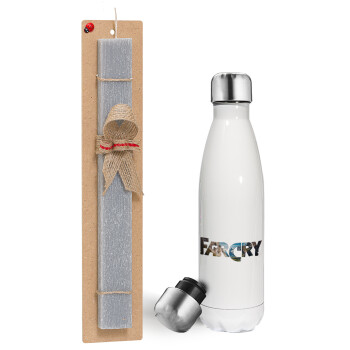 Farcry, Easter candle, metallic white thermos bottle (500ml) & aromatic flat candle (30cm) (GRAY)