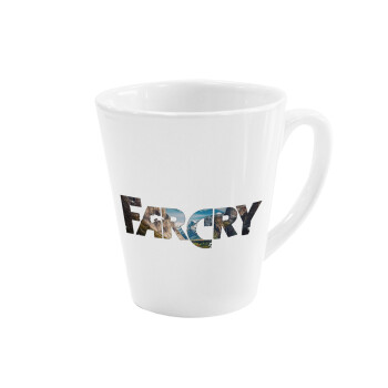 Farcry, Κούπα κωνική Latte Λευκή, κεραμική, 300ml