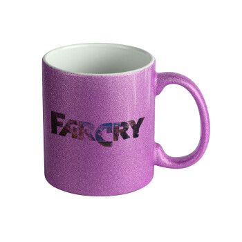 Farcry, Κούπα Μωβ Glitter που γυαλίζει, κεραμική, 330ml