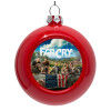 Red Christmas tree ornament bauble 8cm