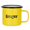 Metallic enamel MATT Yellow cup 360ml