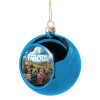 Blue Christmas tree ball ornament 8cm