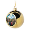 Golden Christmas tree ball ornament 8cm