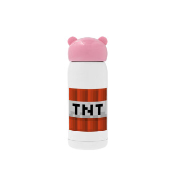 Minecraft TNT, Pink stainless steel thermal flask, 320ml