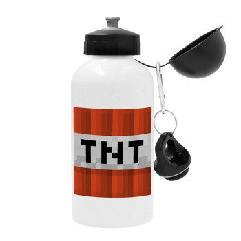 Minecraft TNT, Metal water bottle, White, aluminum 500ml