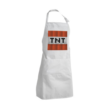 Minecraft TNT, Adult Chef Apron (with sliders and 2 pockets)