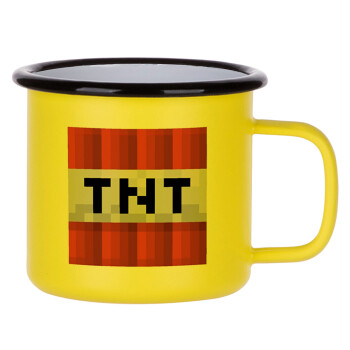 Minecraft TNT, Metallic enamel MATT Yellow cup 360ml