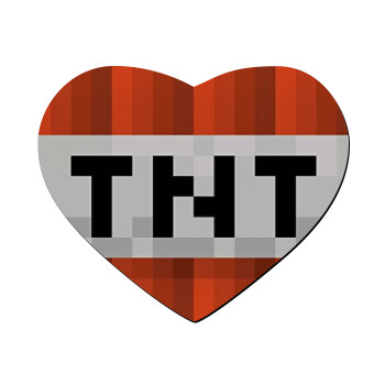 Minecraft TNT, Mousepad heart 23x20cm