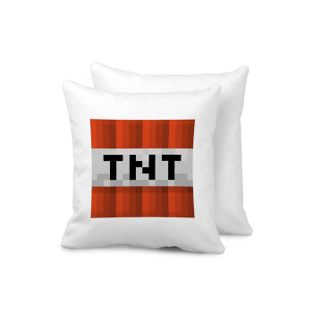 Minecraft TNT, Μαξιλάρι καναπέ 40x40cm περιέχεται το  γέμισμα