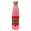 Metal mug thermos Pink Mat (Stainless steel), double wall, 500ml