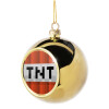 Golden Christmas tree ball ornament 8cm