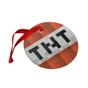 Minecraft TNT, Christmas ornament glass 9cm