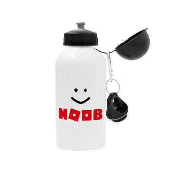 NOOB, Metal water bottle, White, aluminum 500ml